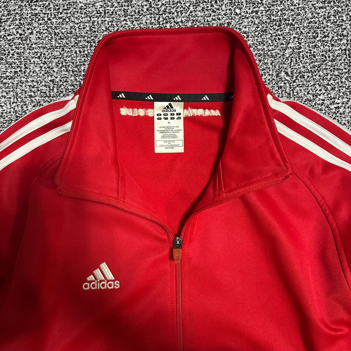 (XL) 아디다스 삼선 져지 레드 상품이미지2