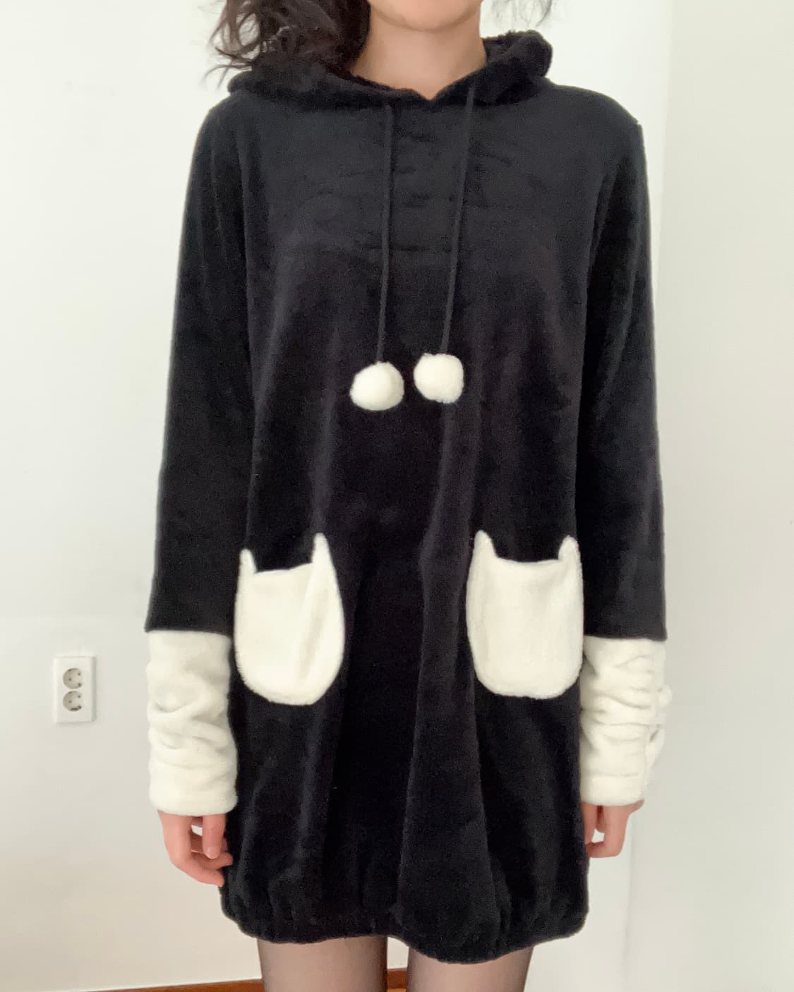 고양이 귀 후리스 원피스 상품이미지2