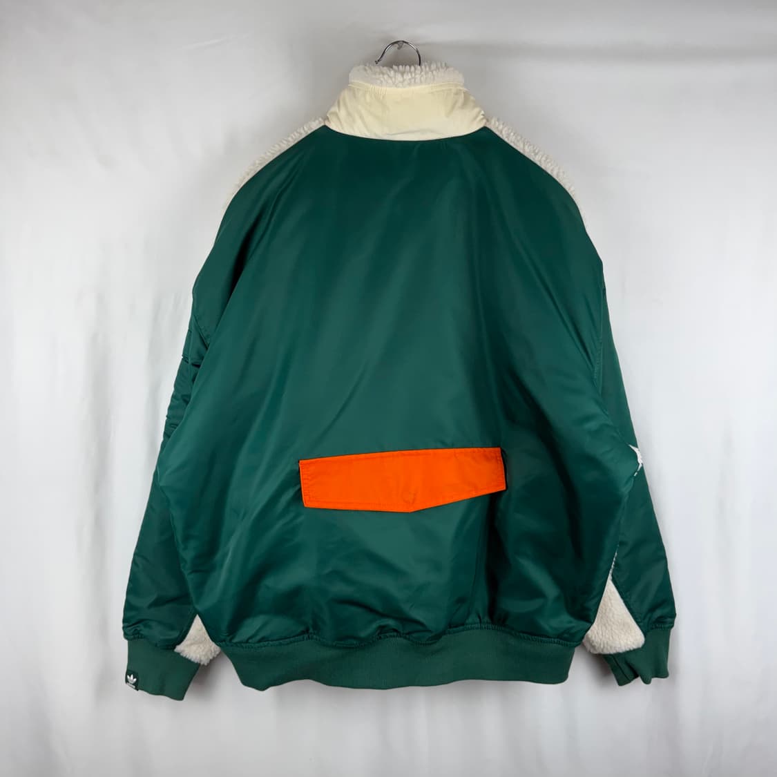 (M) 아디다스 모던 레트로 셰르파 플리스 자켓 아이보리/그린 상품이미지6