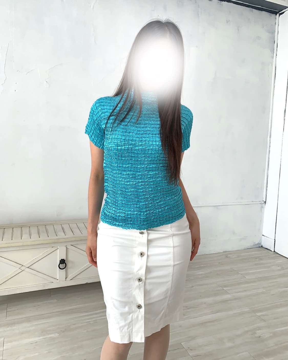 Emerald Pleated Top 상품이미지1