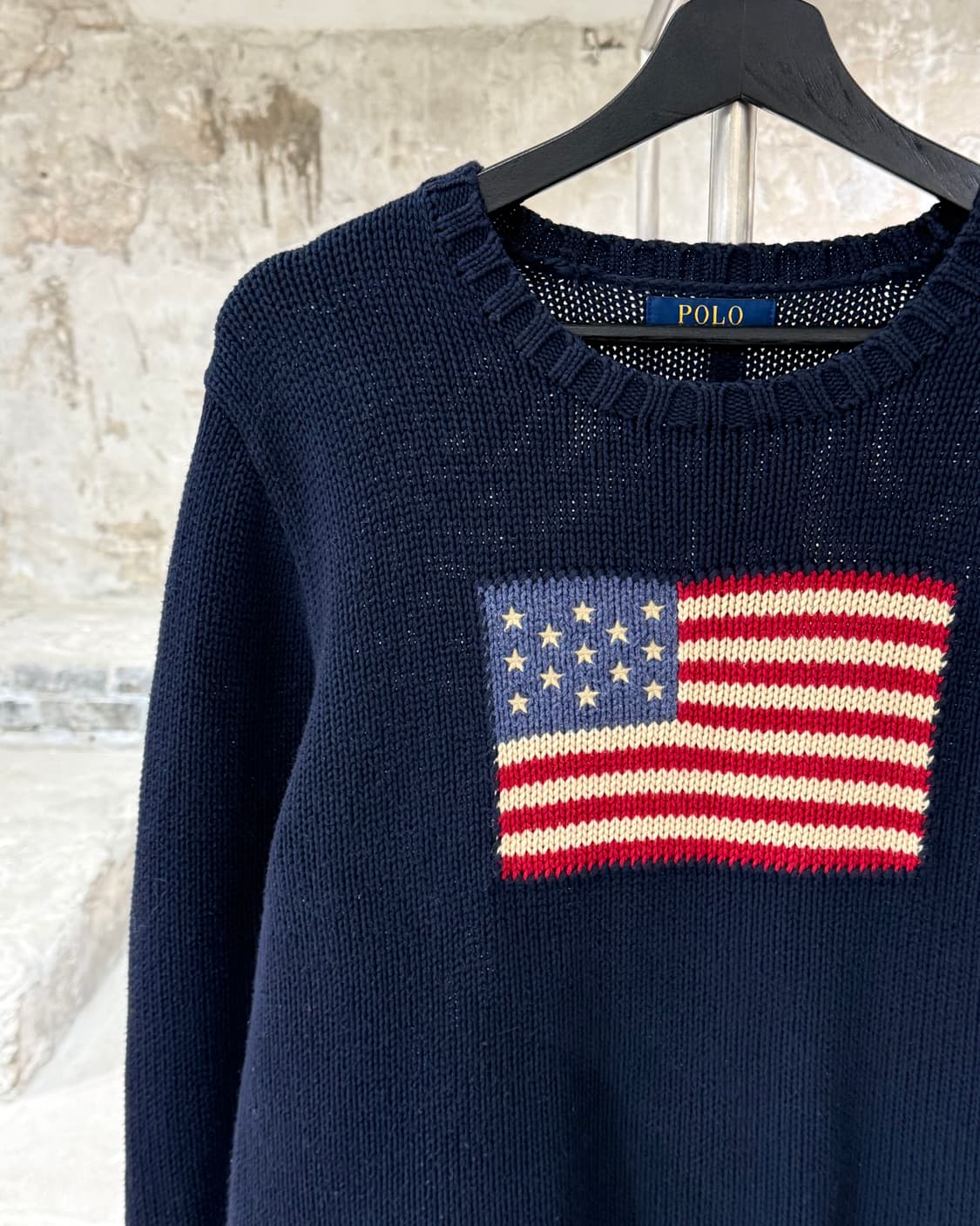 폴로 랄프로렌 딥 네이비 성조기 rl 크루넥 스웨터 상품이미지2