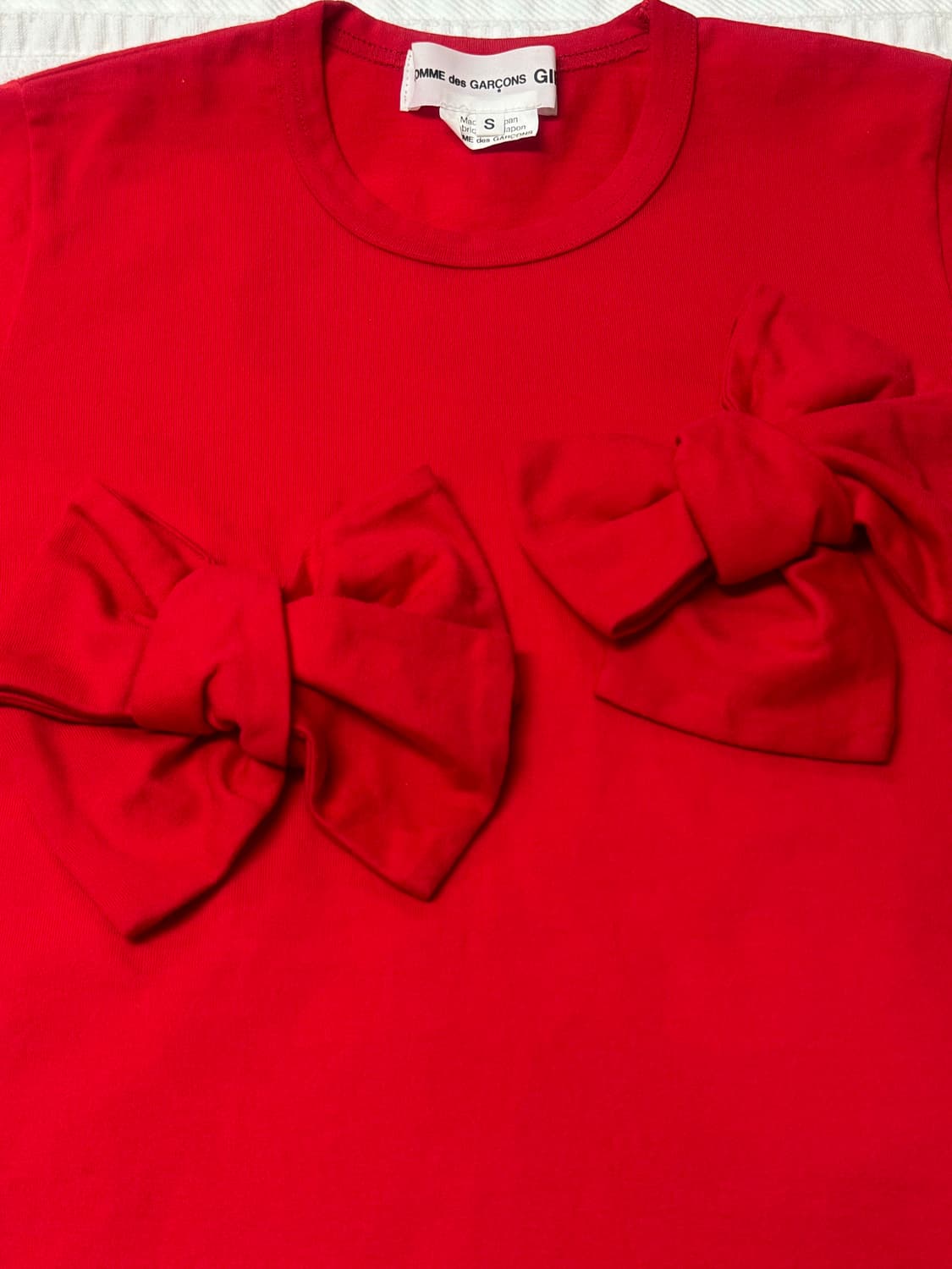 꼼데가르송걸 리본 반팔 티셔츠(택o) 상품이미지2