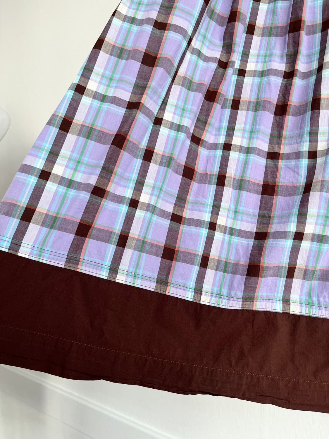 유니클로 빈티지 초코체크 스커트 상품이미지3