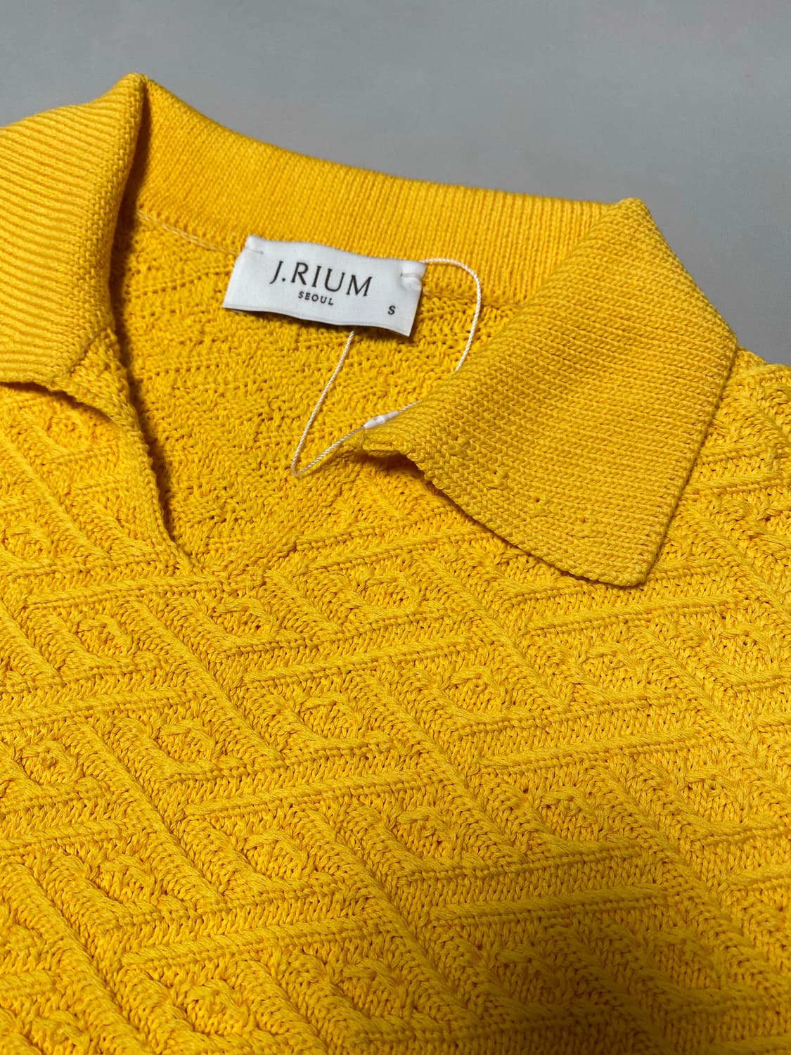 제이리움 코튼텍스쳐드 오픈카라 스웨터 S 상품이미지1