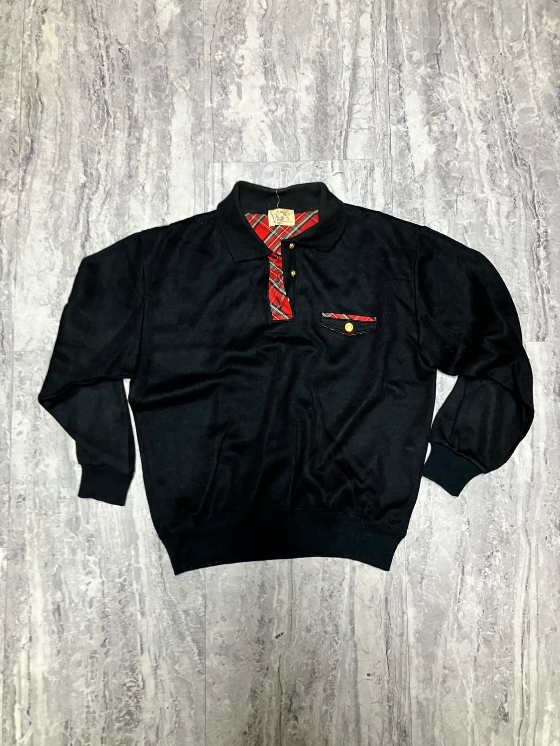 일본빈티지 Artstadiumcp 올드스쿨아메카지 혁오풍 니트카라티셔츠 상품이미지1