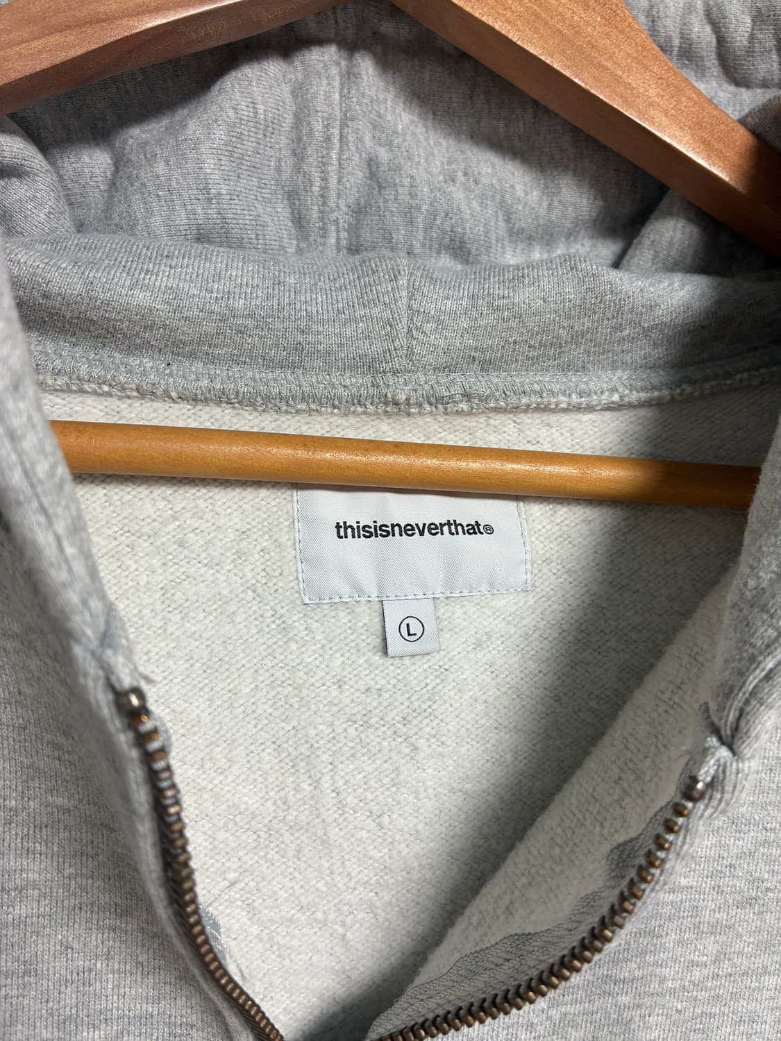 빈티지 디스이즈네버댓 후드집업 그레이 L 상품이미지3