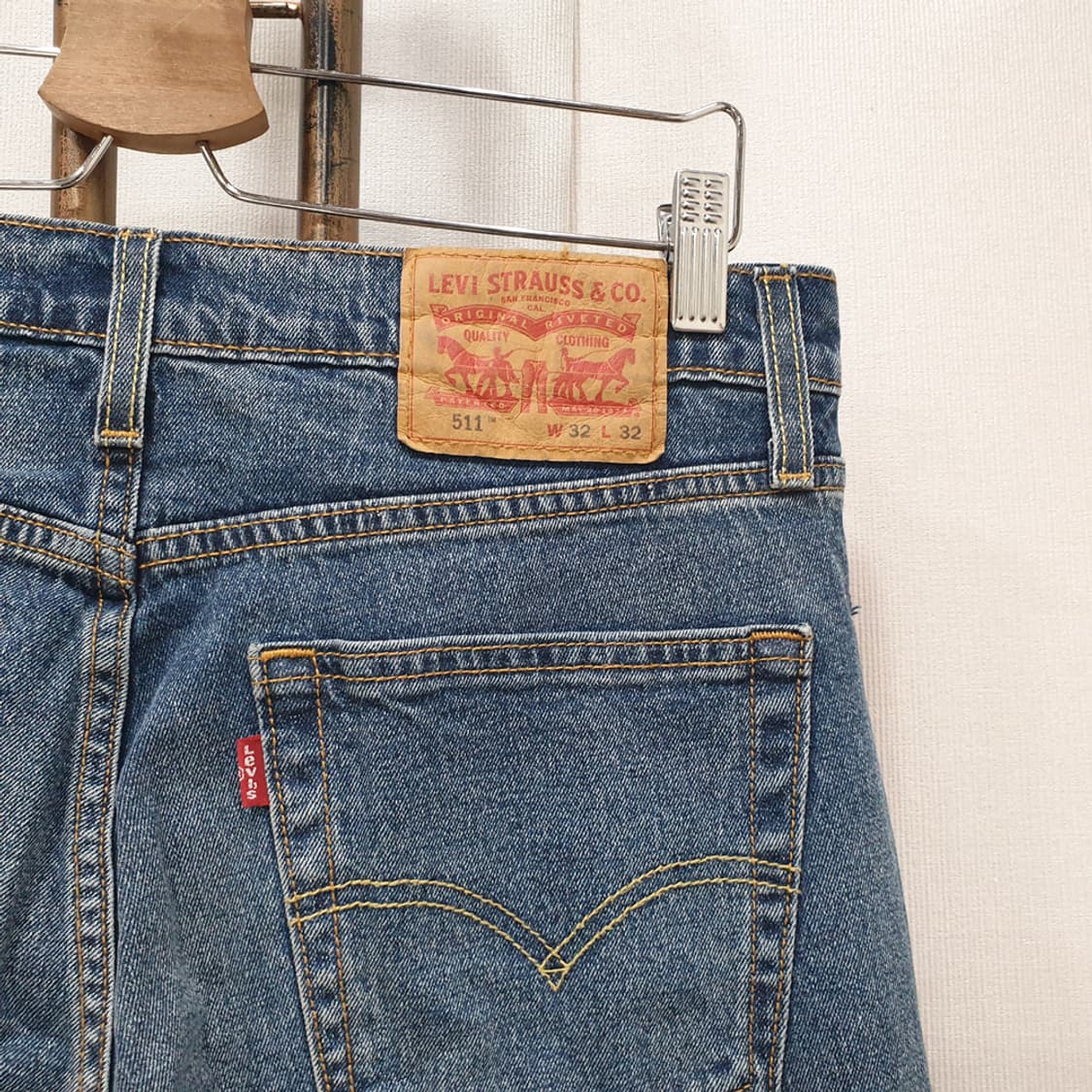 리바이스 511 슬림 컷팅 데님 청바지 32 상품이미지4