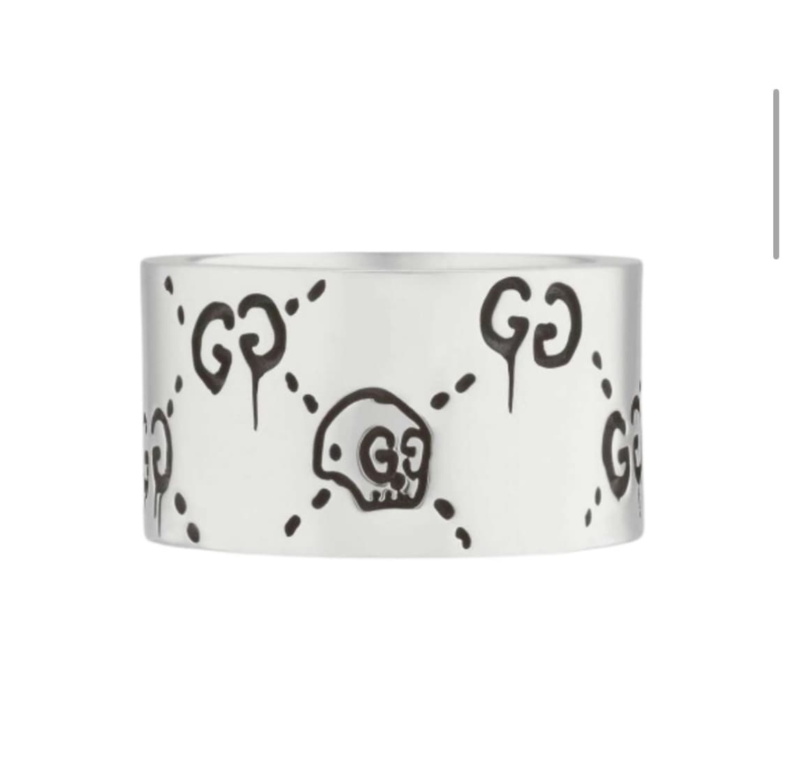 구찌 고스트 링 실버 12mm 상품이미지2