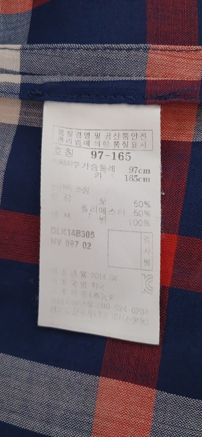 닥스 여성 7부 캐주얼 체크 셔츠(97사이즈)  상품이미지4