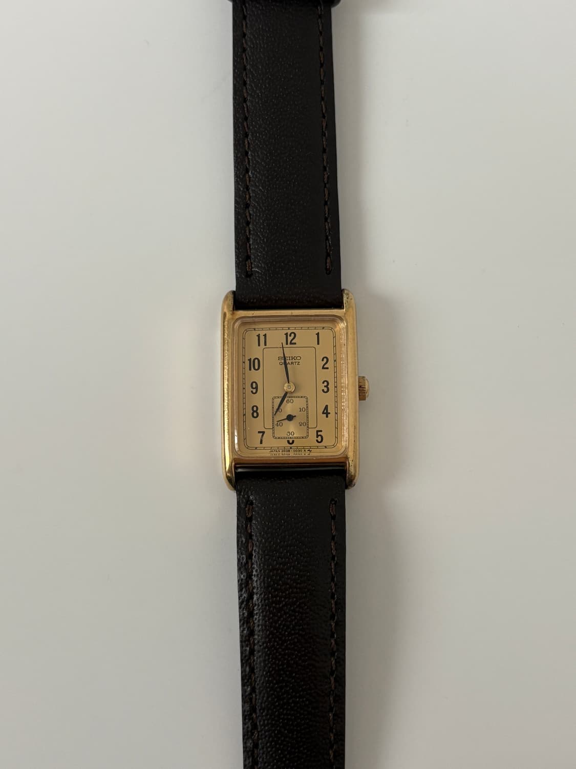 80s small seconds gold tank ladies quart 상품이미지3