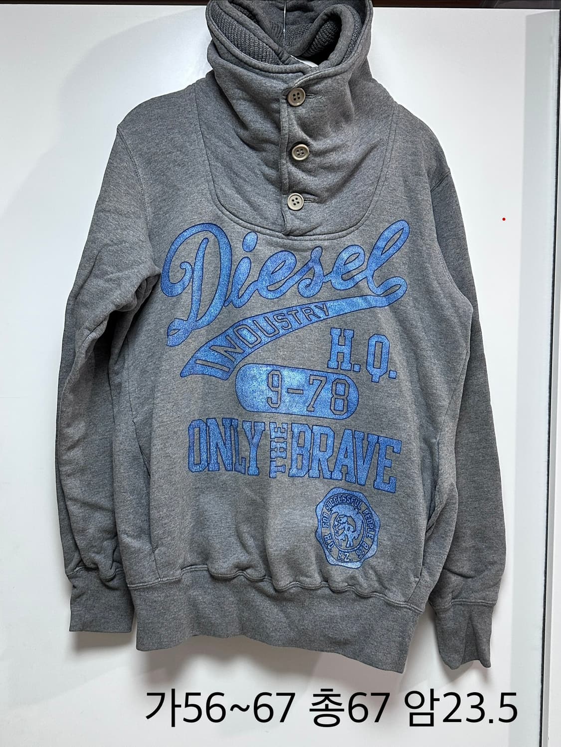 디젤 하이넥 프린팅 카라 맨투맨 상품이미지1