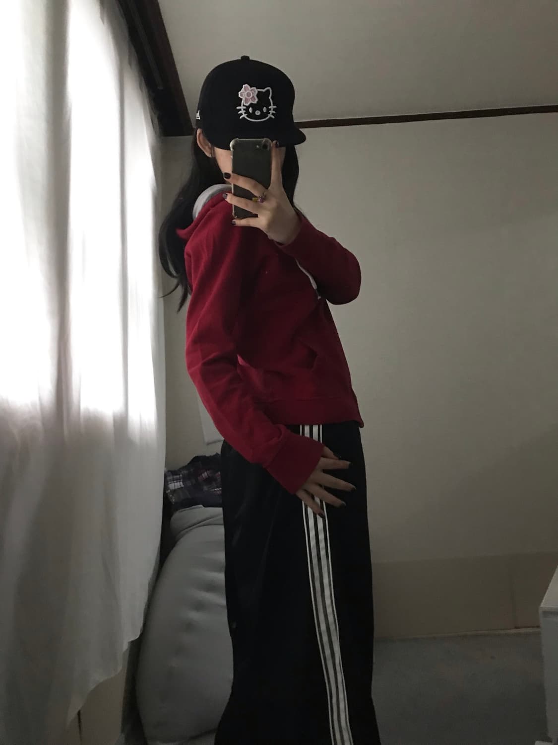 아베크롬비 딥레드 슬림핏 후드집업 상품이미지6