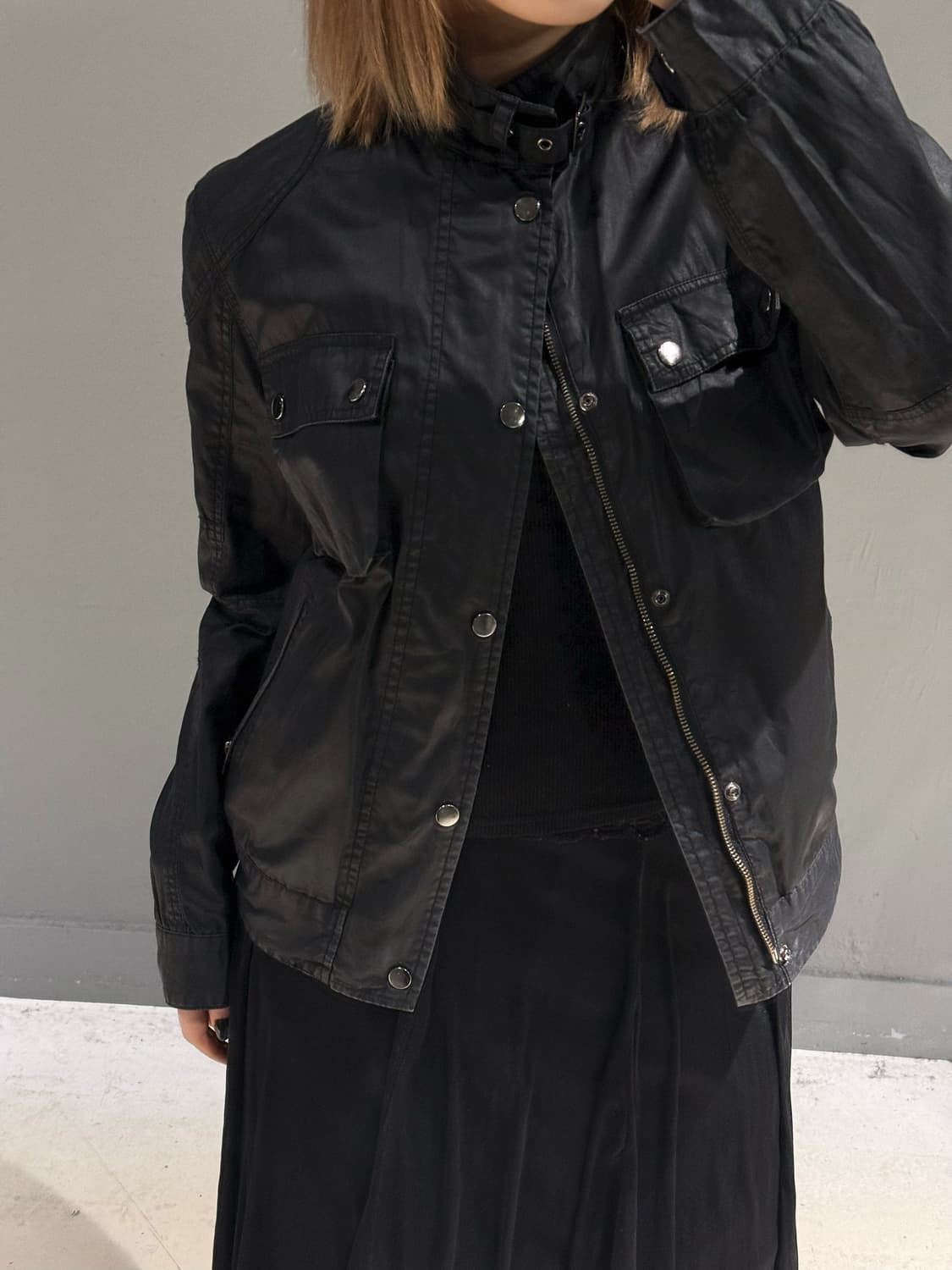 neck buckle pocket detail coating jk 상품이미지4