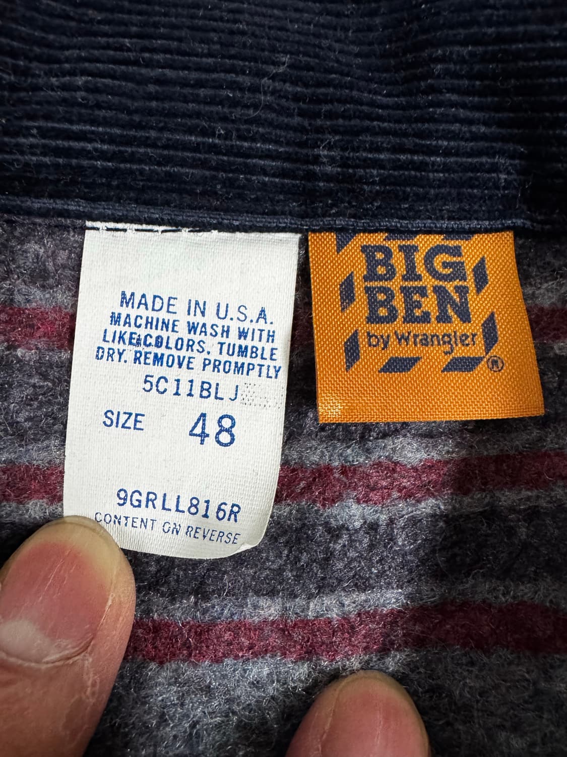 70s 랭글러 빅벤 데님 디트로이트 워크 자켓 48 상품이미지6