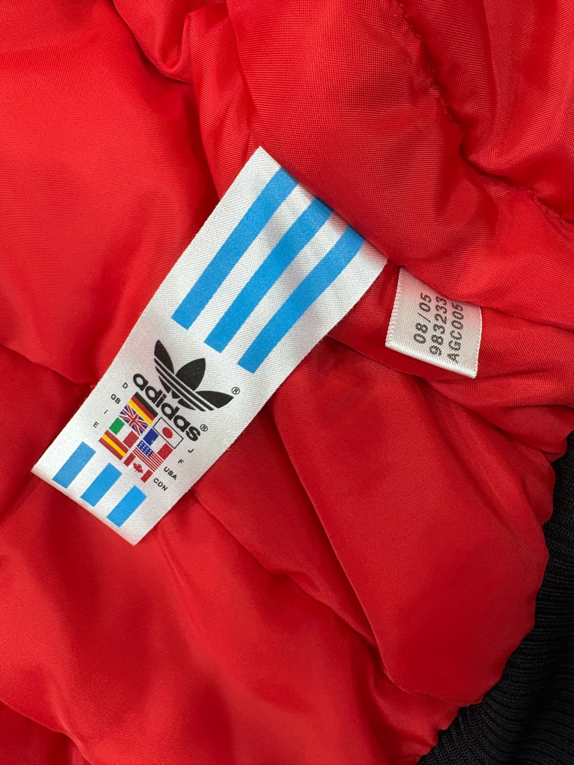 아디다스 삼선 트랙 패딩 레드 상품이미지4