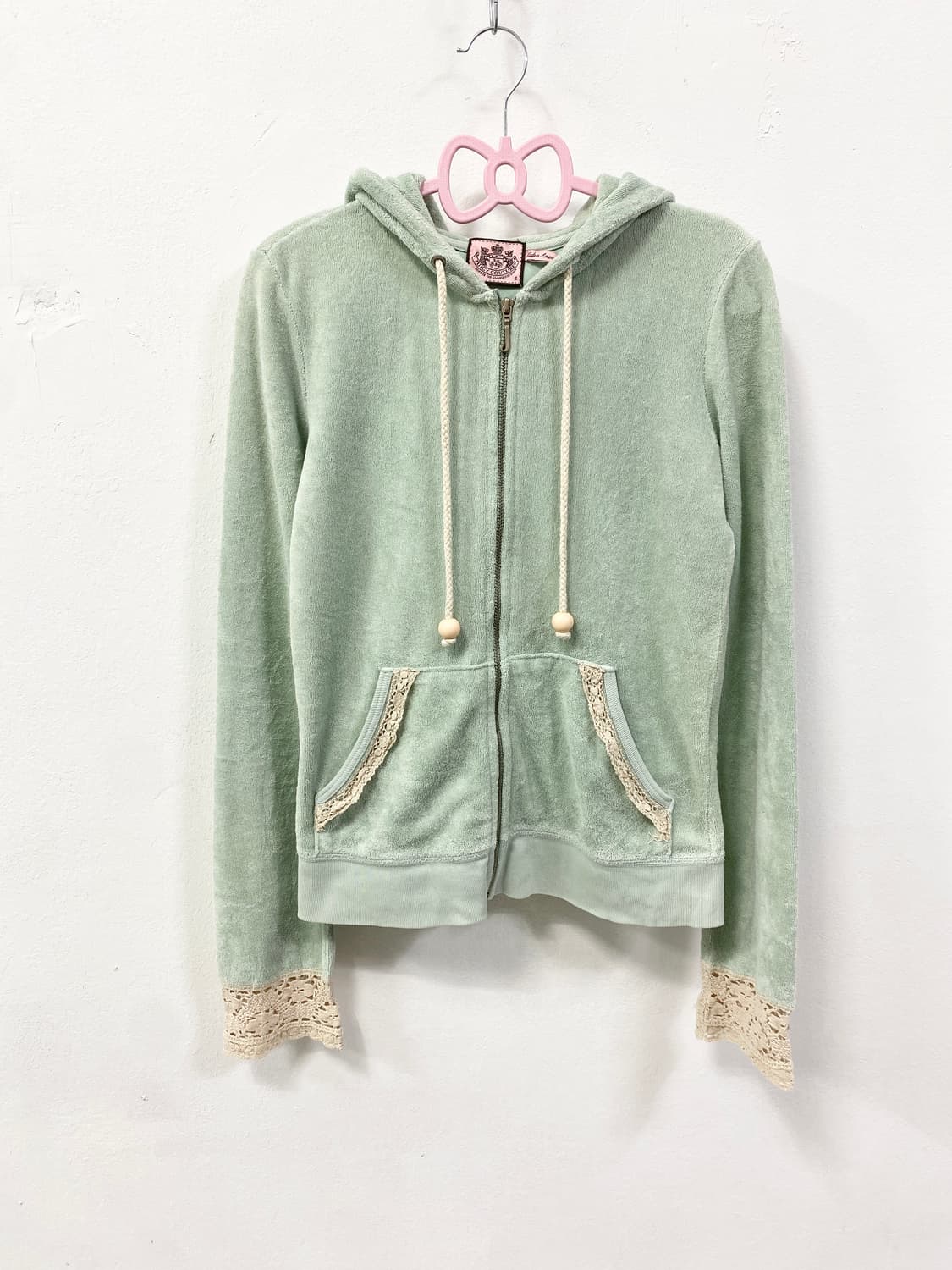 [JUICY COUTURE] 쥬시꾸뛰르 민트맛 레이스 후드집업 상품이미지4