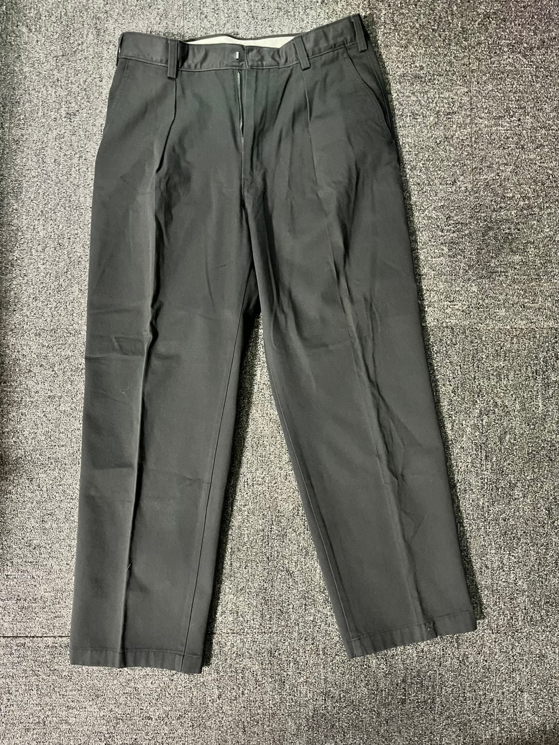 유니클로U 코튼 원턱 팬츠 그레이 상품이미지1