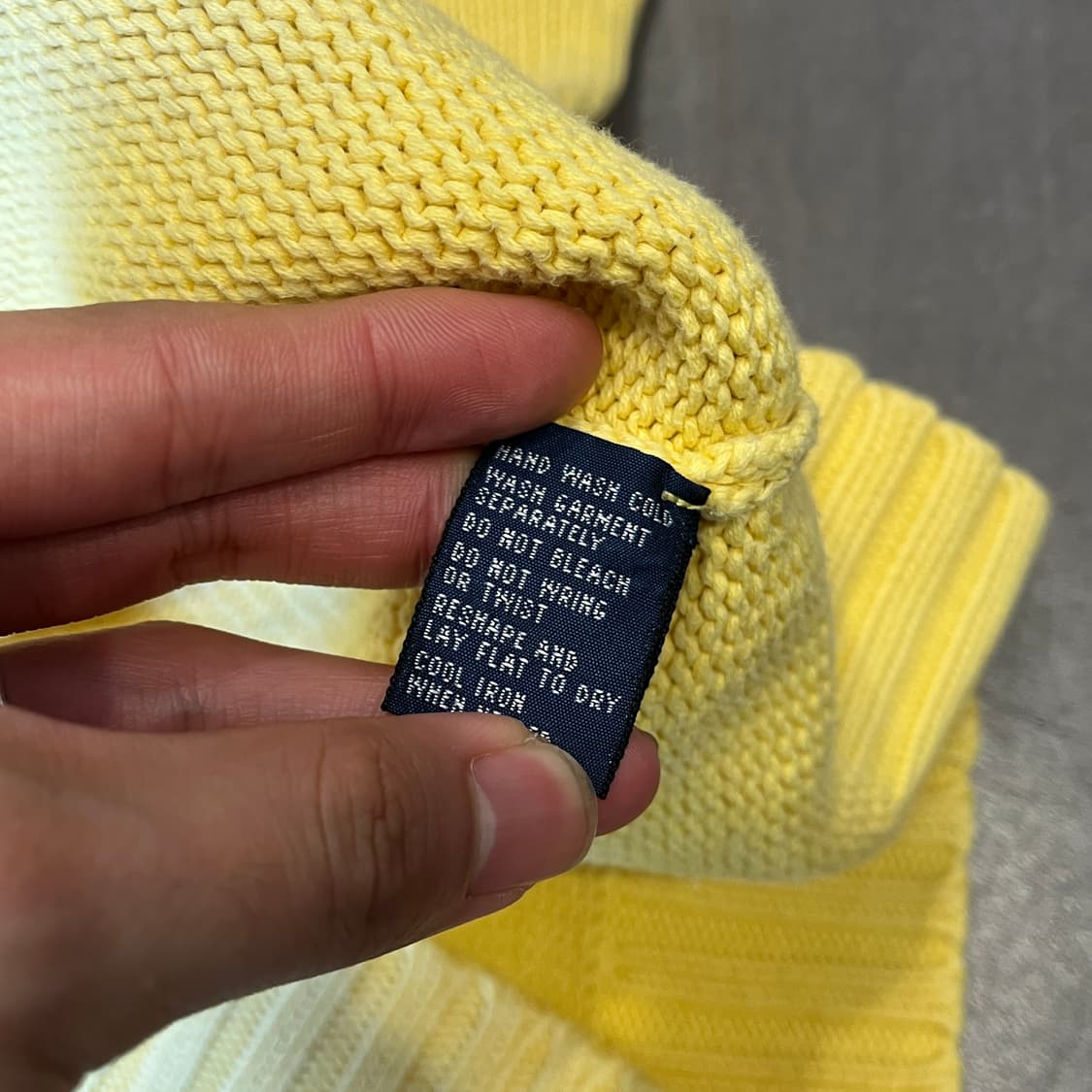 폴로 정품 해비 옐로우 코튼 니트 상품이미지7