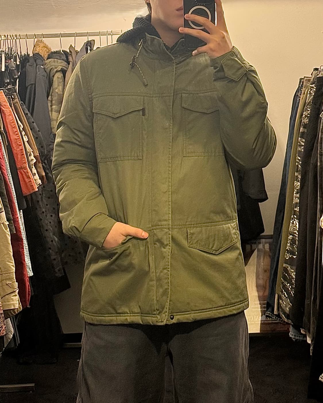 리바이스 패드디 야상 개파카 사파리 헌팅 필드 자켓 국방색 멀티 포켓  상품이미지2