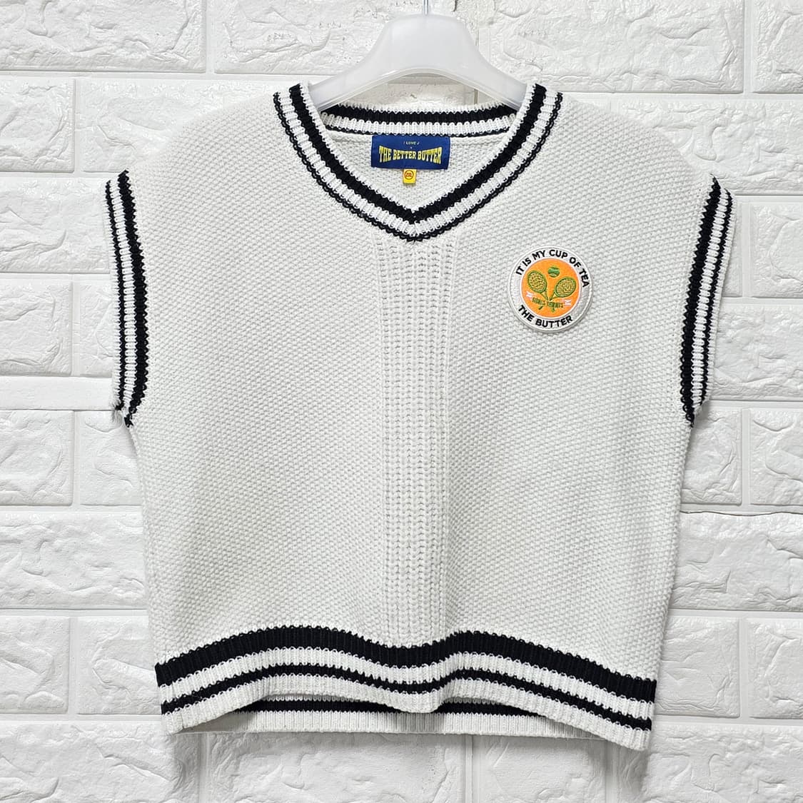 택포// I LOVE J 니트 조끼 140 상품이미지1