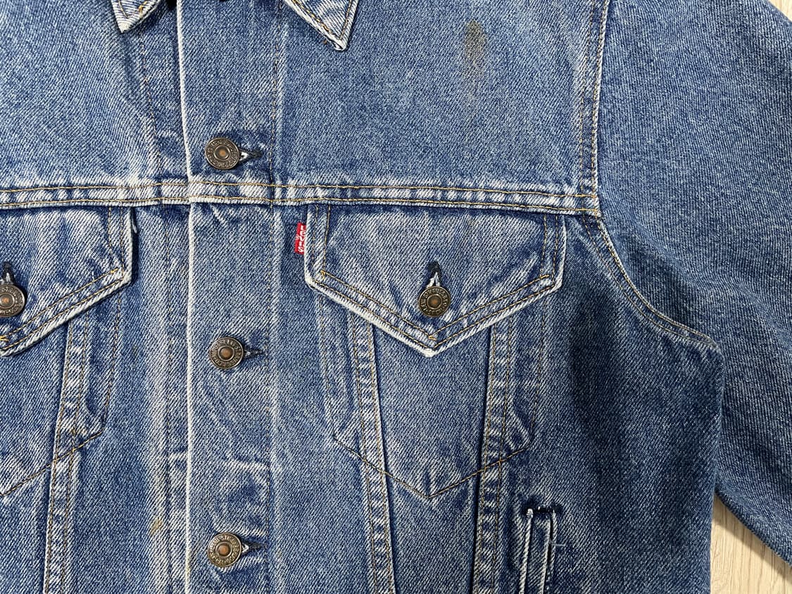 100) 80's 리바이스 3rd 중청워싱 4포켓 데님자켓(미국제) 상품이미지7