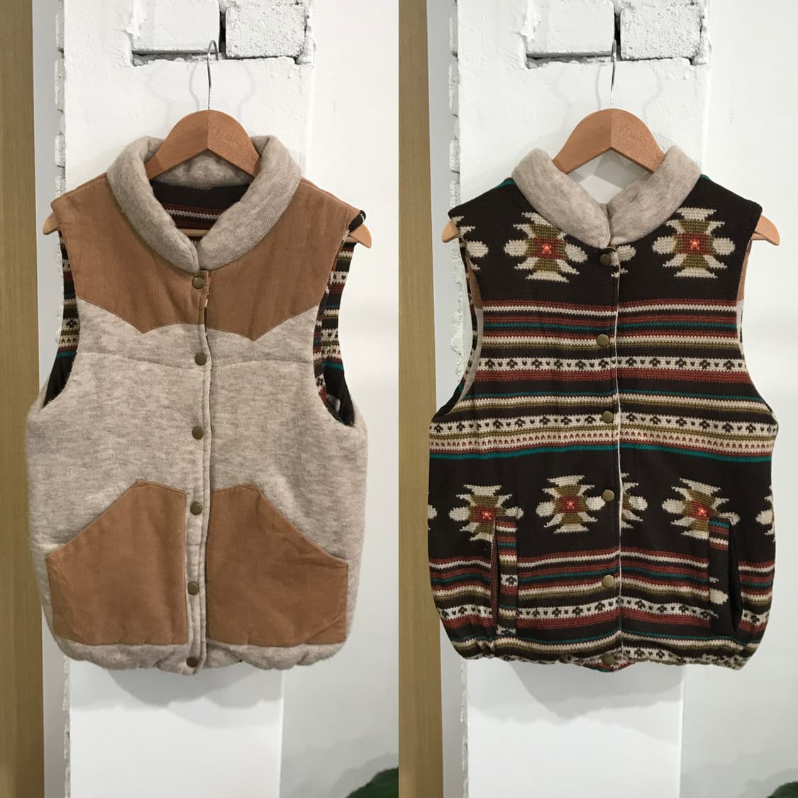 vintage reversible vest 상품이미지1