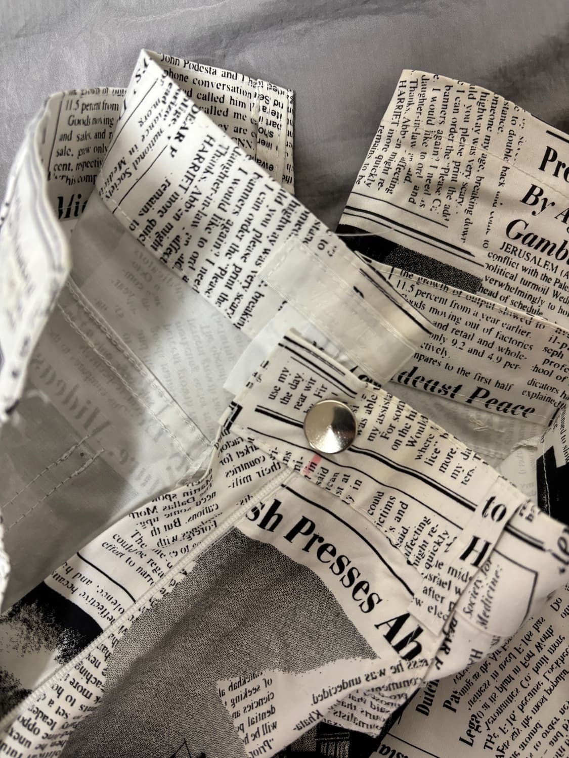 신문 프린팅 팬츠 바지 상품이미지3