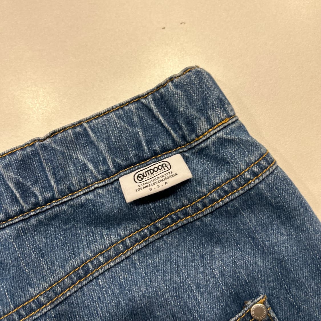[XL] 아웃도어 프로덕트 벨트 데님 반바지 A998 상품이미지3