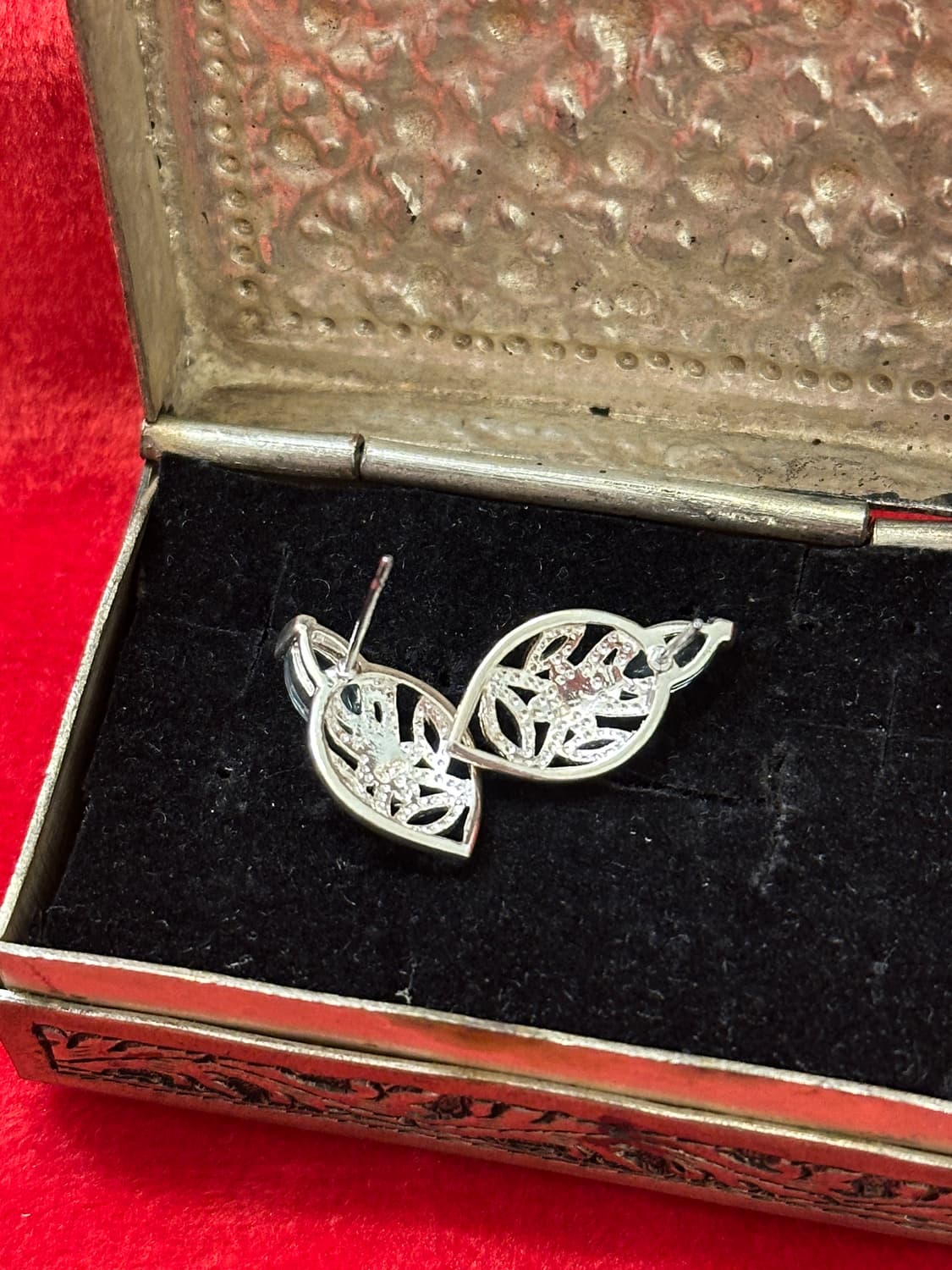 Vintage aquamarine 925silver earring 상품이미지4