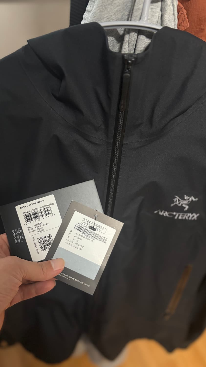 아크테릭스 베타 자켓 남성용 XL 사이즈 블랙 상품이미지2