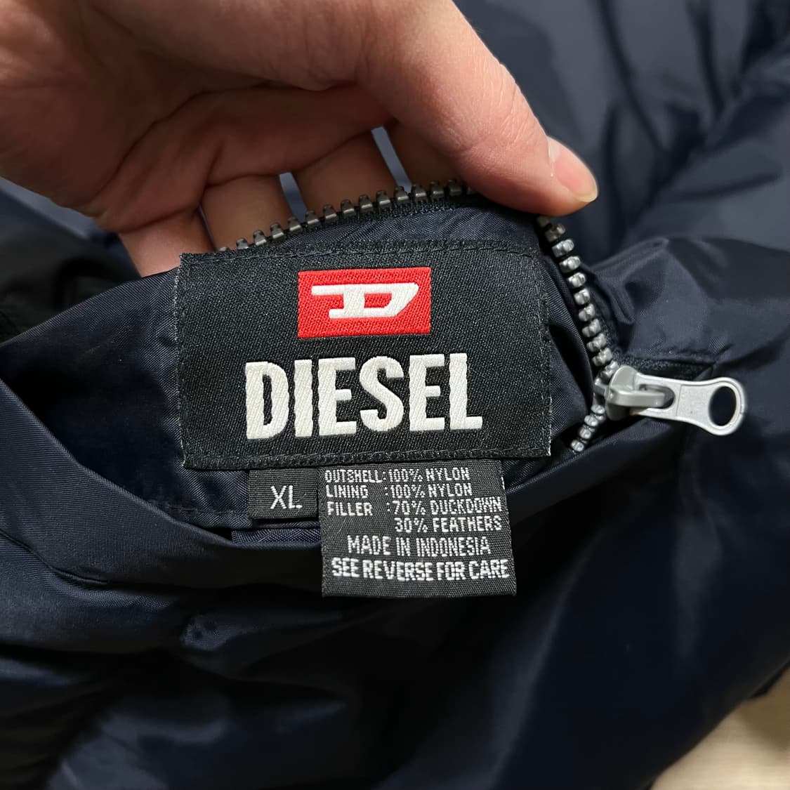 디젤 덕다운 90s 올드스쿨 리버시블 후드 패딩 [네이비] XL/105 상품이미지10