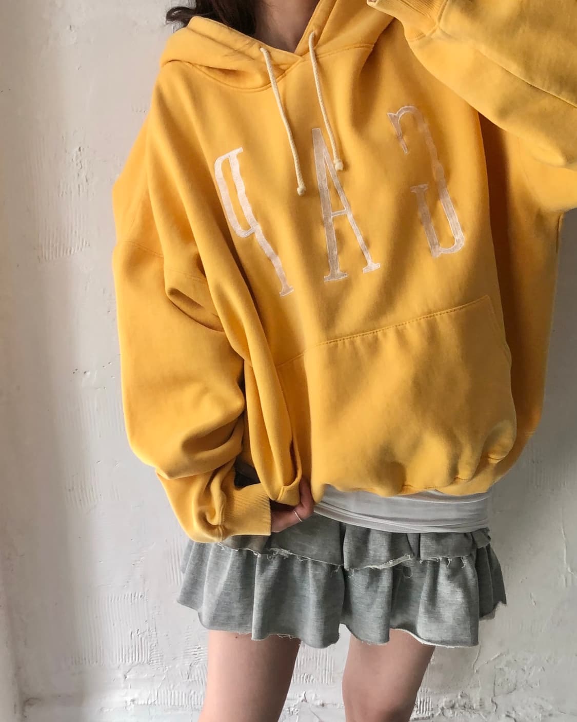 Gap 90‘s 올드 갭 머스타드옐로우컬러 후드티  상품이미지1