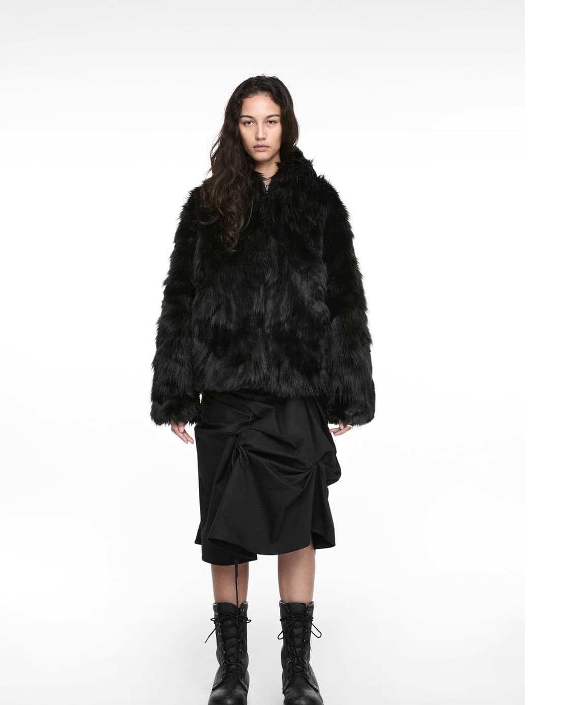 나체 리버시블 퍼 패딩 자켓 상품이미지2