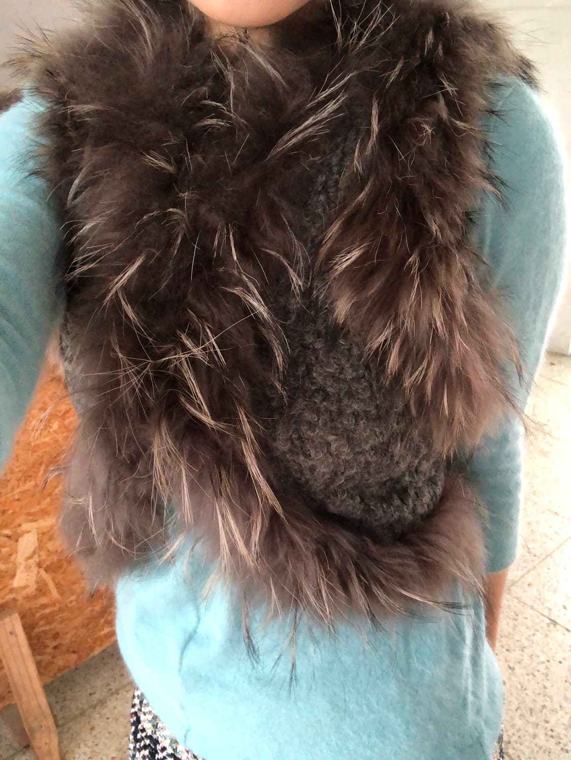 fur knit vest 상품이미지7