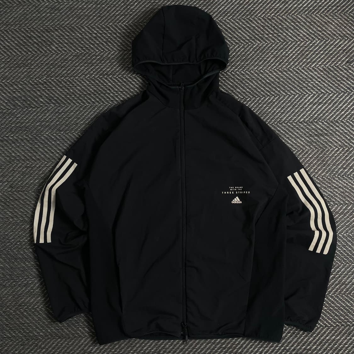 아디다스 블랙 박시핏 우븐 트랙 바람막이 자켓o 3507 상품이미지1