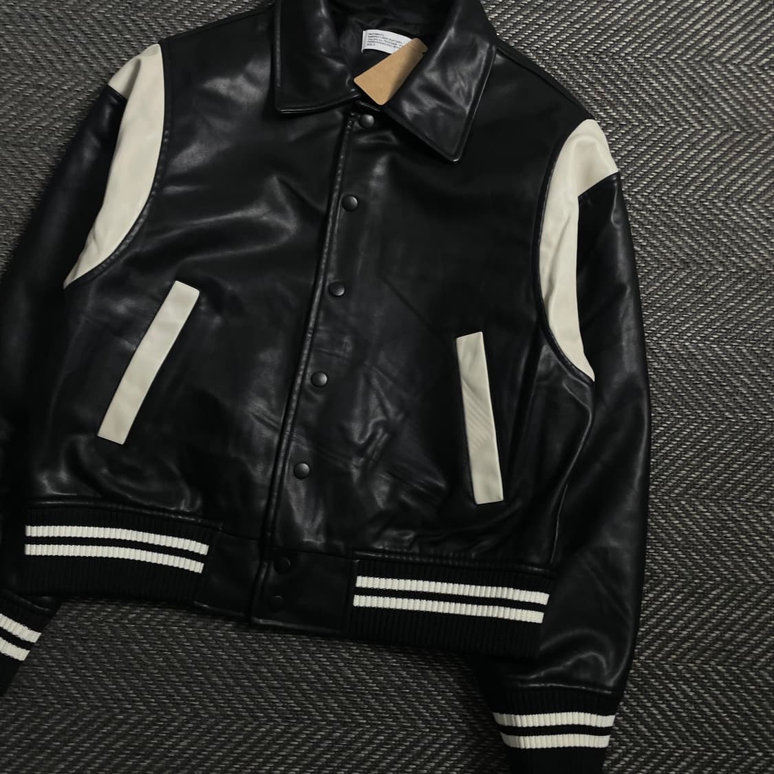 파르티멘토 버핑 레더 바시티 자켓y 4614 상품이미지4