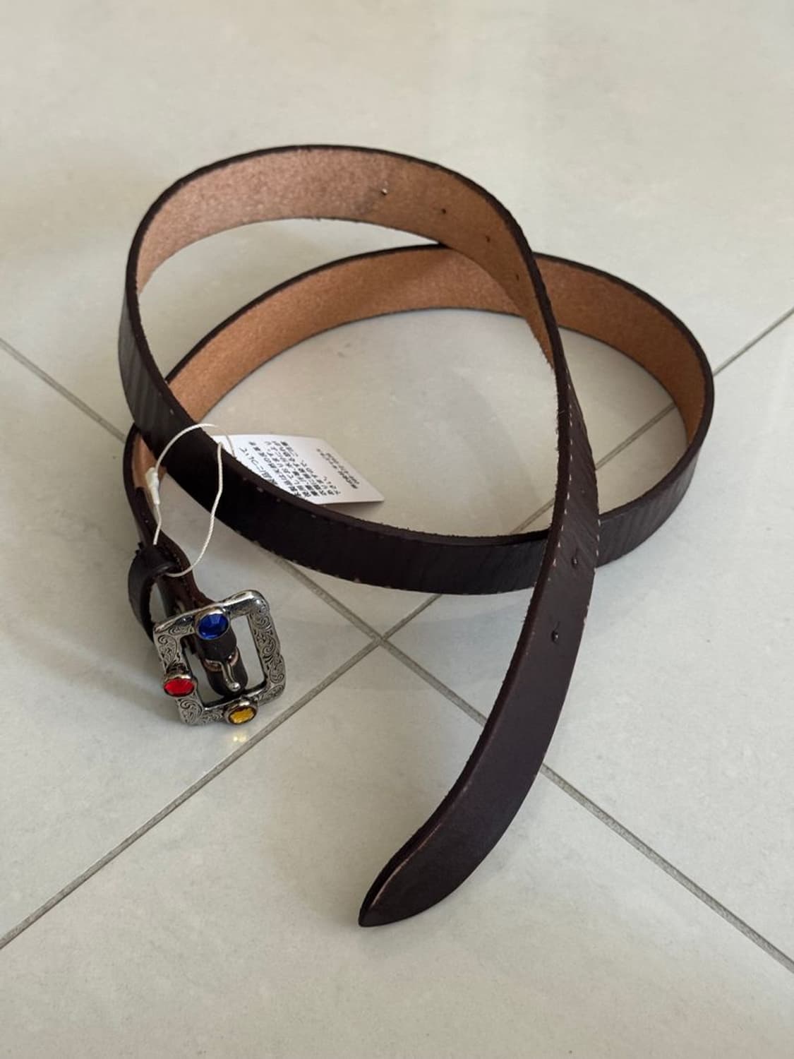 OIL LEATHER STUD'S BELT 디스코 버클 벨트 상품이미지2