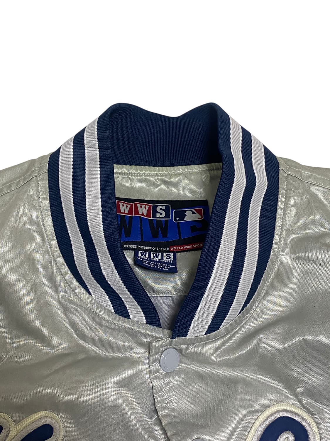 XL 90s WWS 뉴욕양키스 나일론 바시티 자켓 상품이미지2