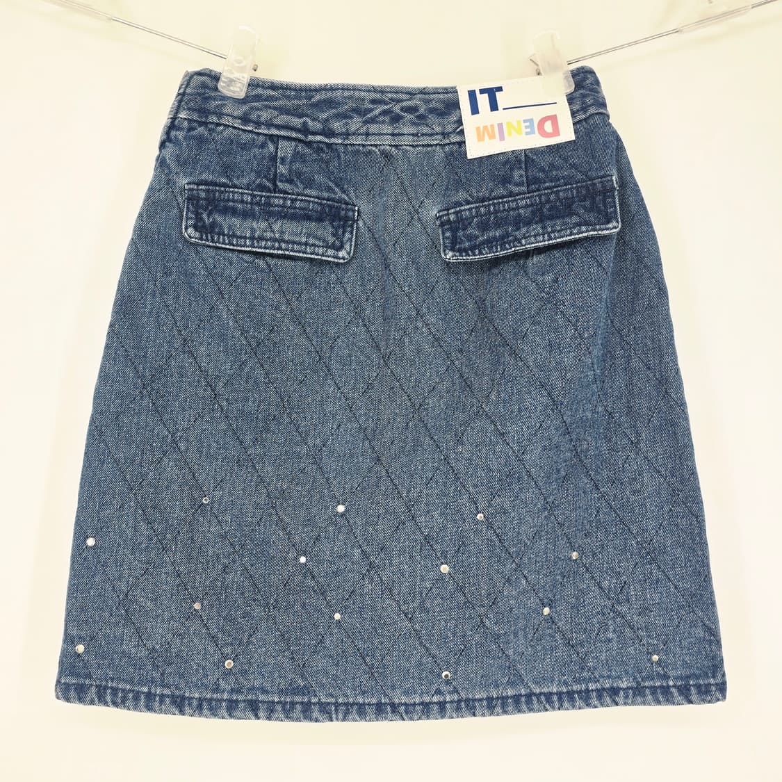 잇미샤 퀼팅 데님 스터드 스커트 44 상품이미지7