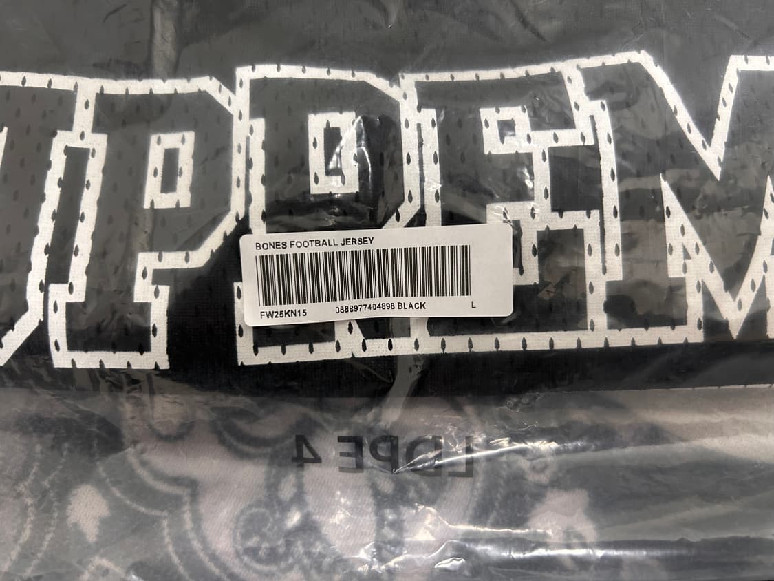 슈프림 본 풋볼 져지 L 상품이미지5