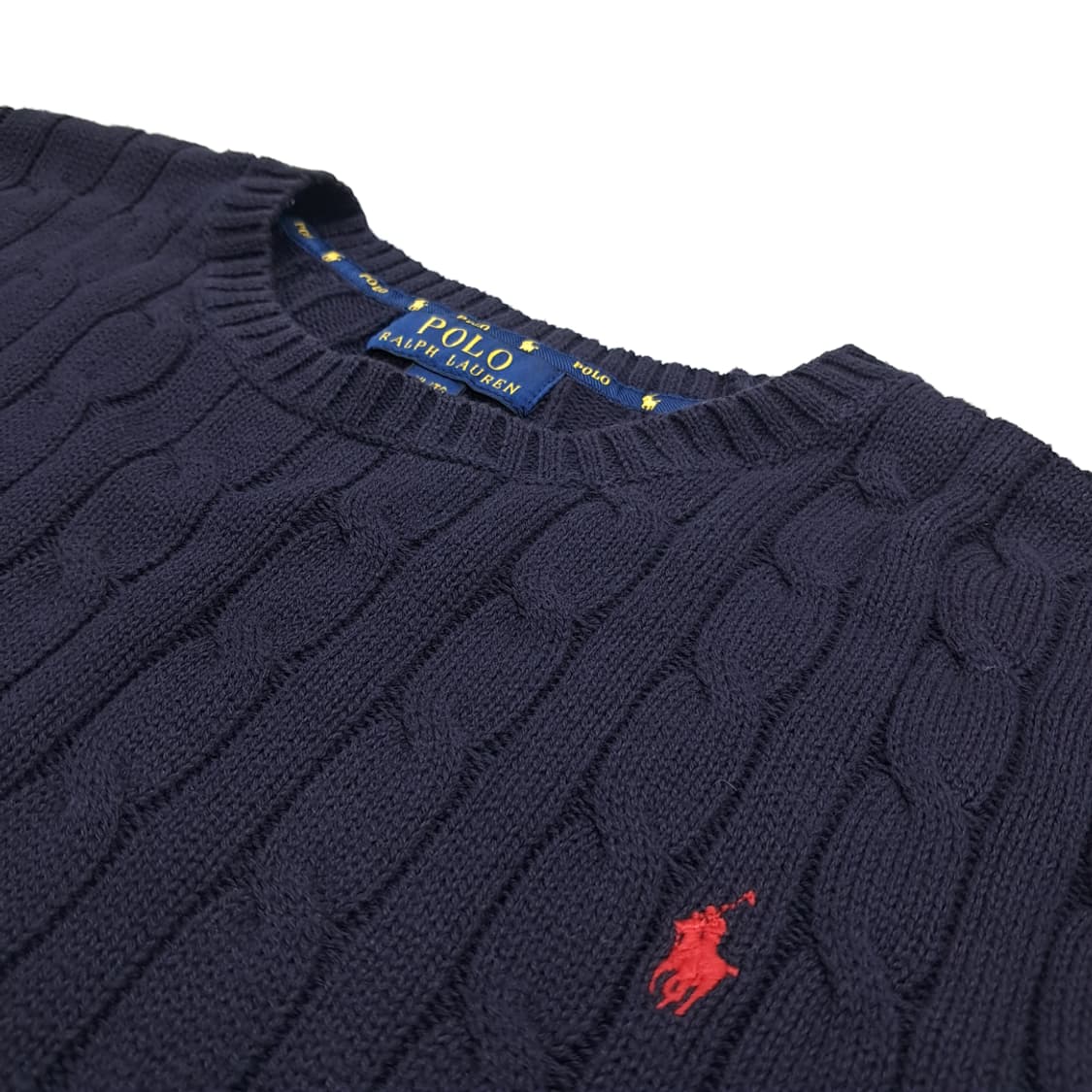 CN841W XL 폴로 랄프로렌 다크네이비 케이블 긴팔 니트 스웨터 상품이미지5