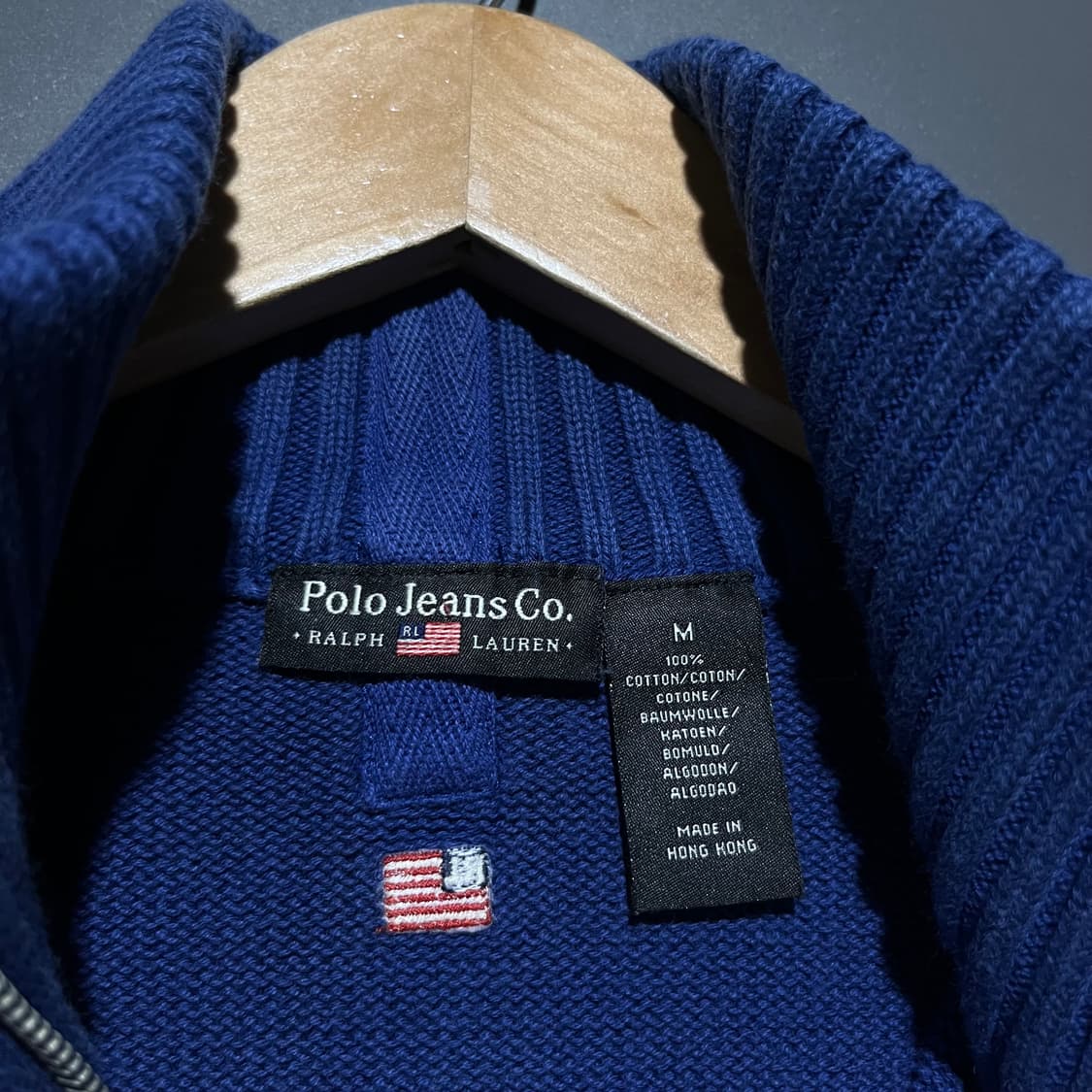 [M]폴로 진스컴퍼니 니트집업 성조기 가디건 상품이미지4