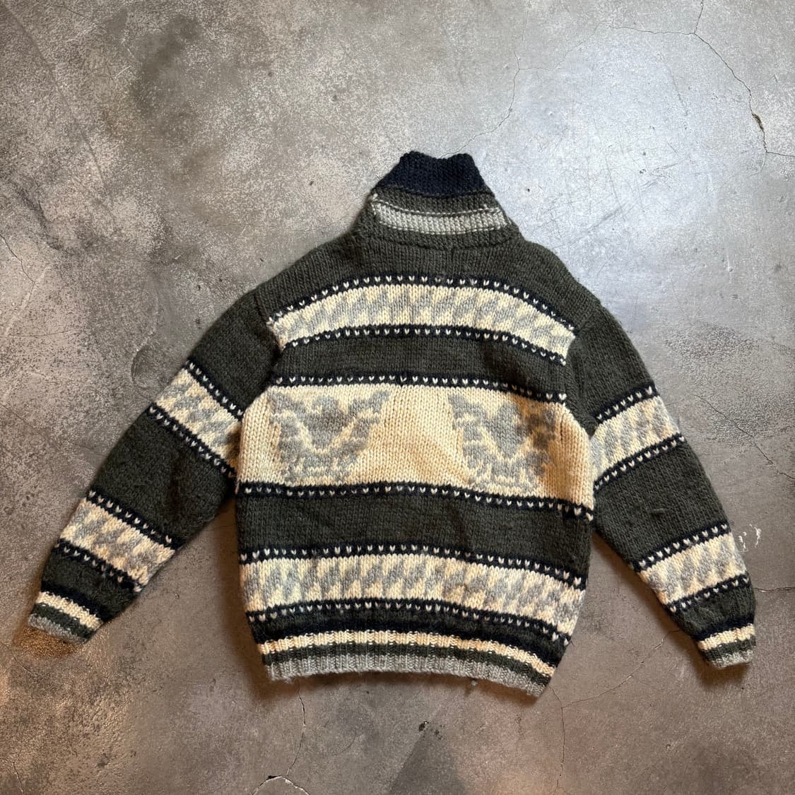 빈티지 울 집업 코위찬 상품이미지4