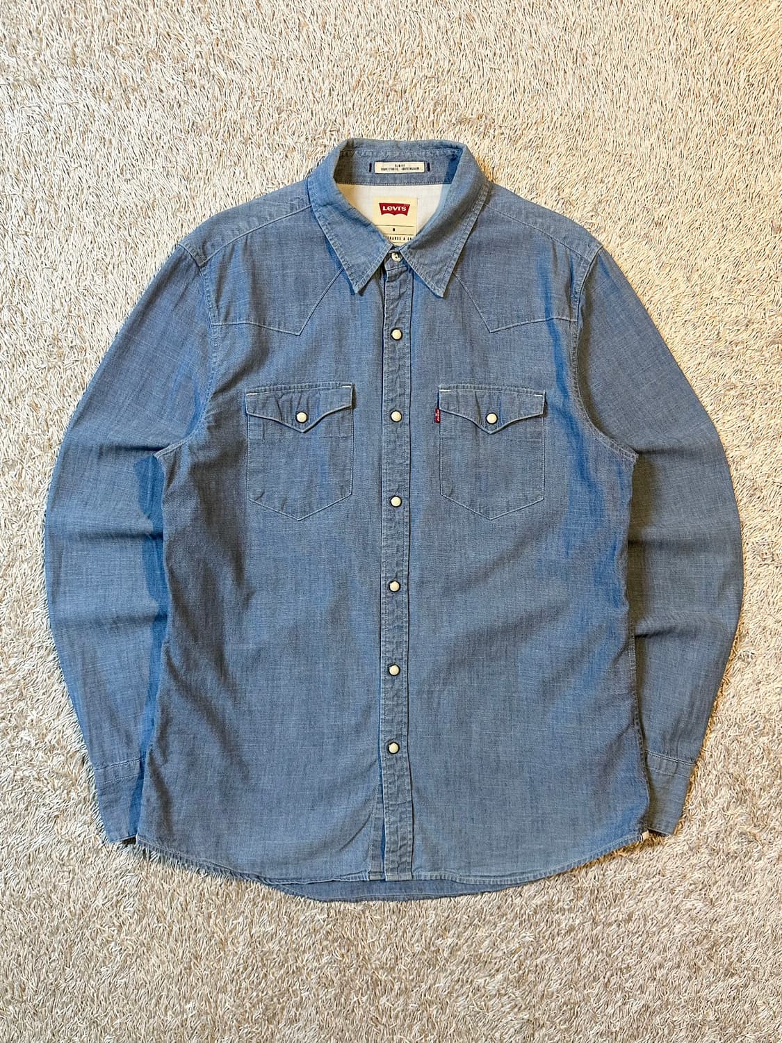 리바이스 LEVI'S 웨스턴 투포켓 데님 셔츠 연청 상품이미지1