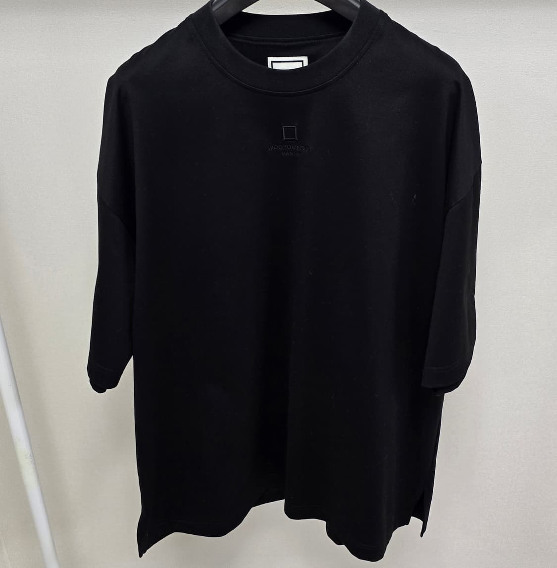 25ss 우영미 로고 코튼 오버핏 반팔 티셔츠 50사이즈 블랙 판매 상품이미지1