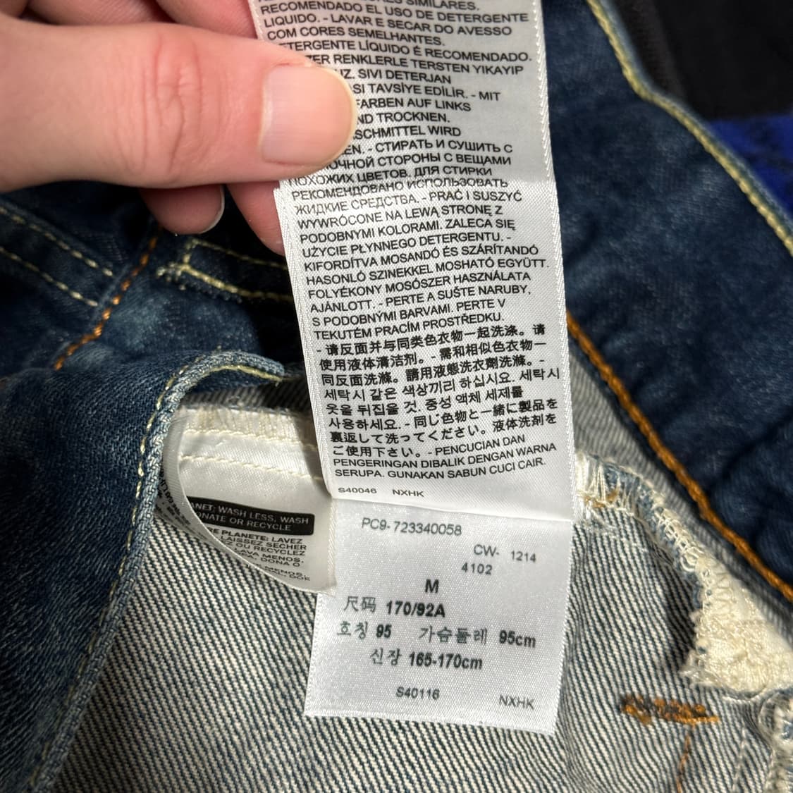 리바이스 오리지널 인디고 블루 워싱 데님 트러커 상품이미지10
