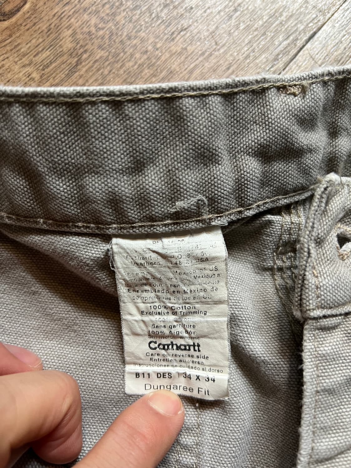 [34]칼하트 USA 덩가리핏 데저트 탄 싱글니 카펜터 워크 팬츠 상품이미지7