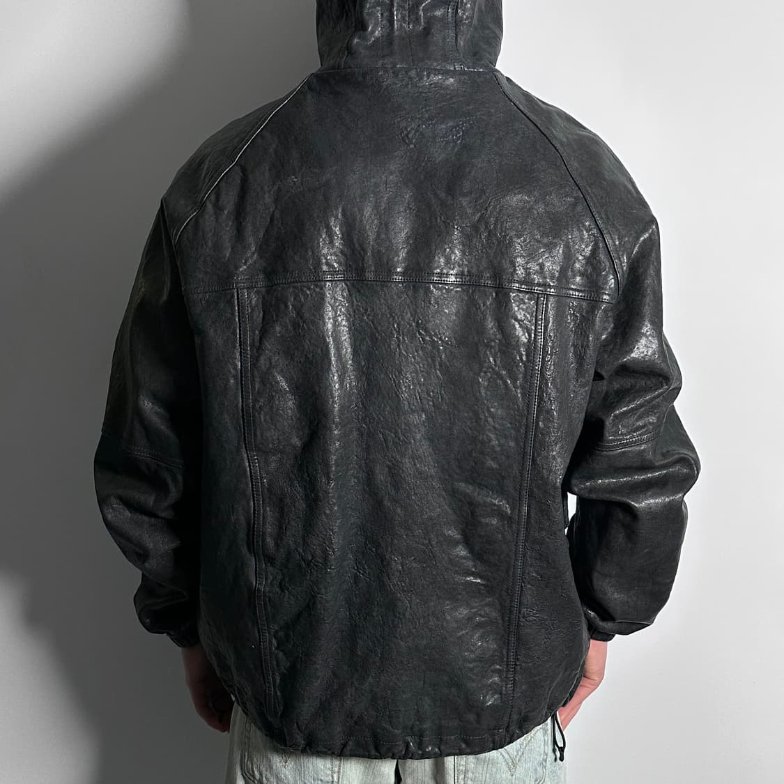 레저렉션 쉽스킨 후디 바이커 자켓 (on.567)   상품이미지5