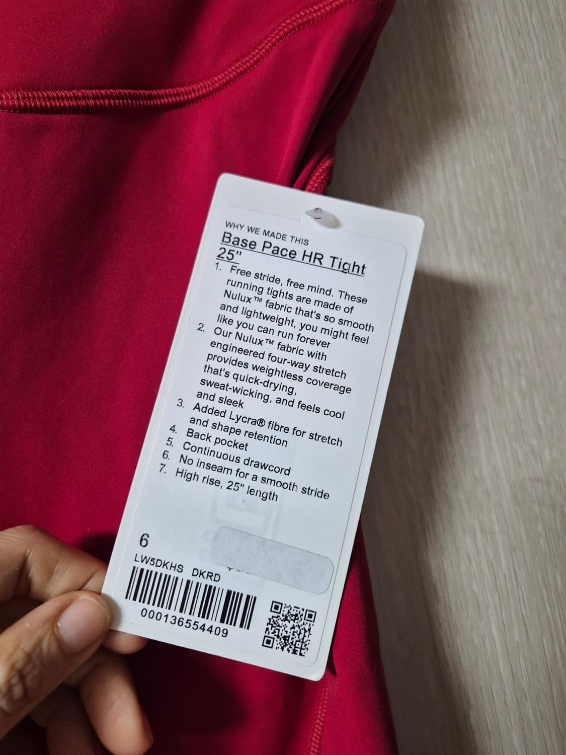 (새제품) 룰루레몬 레깅스 6사이즈 상품이미지2