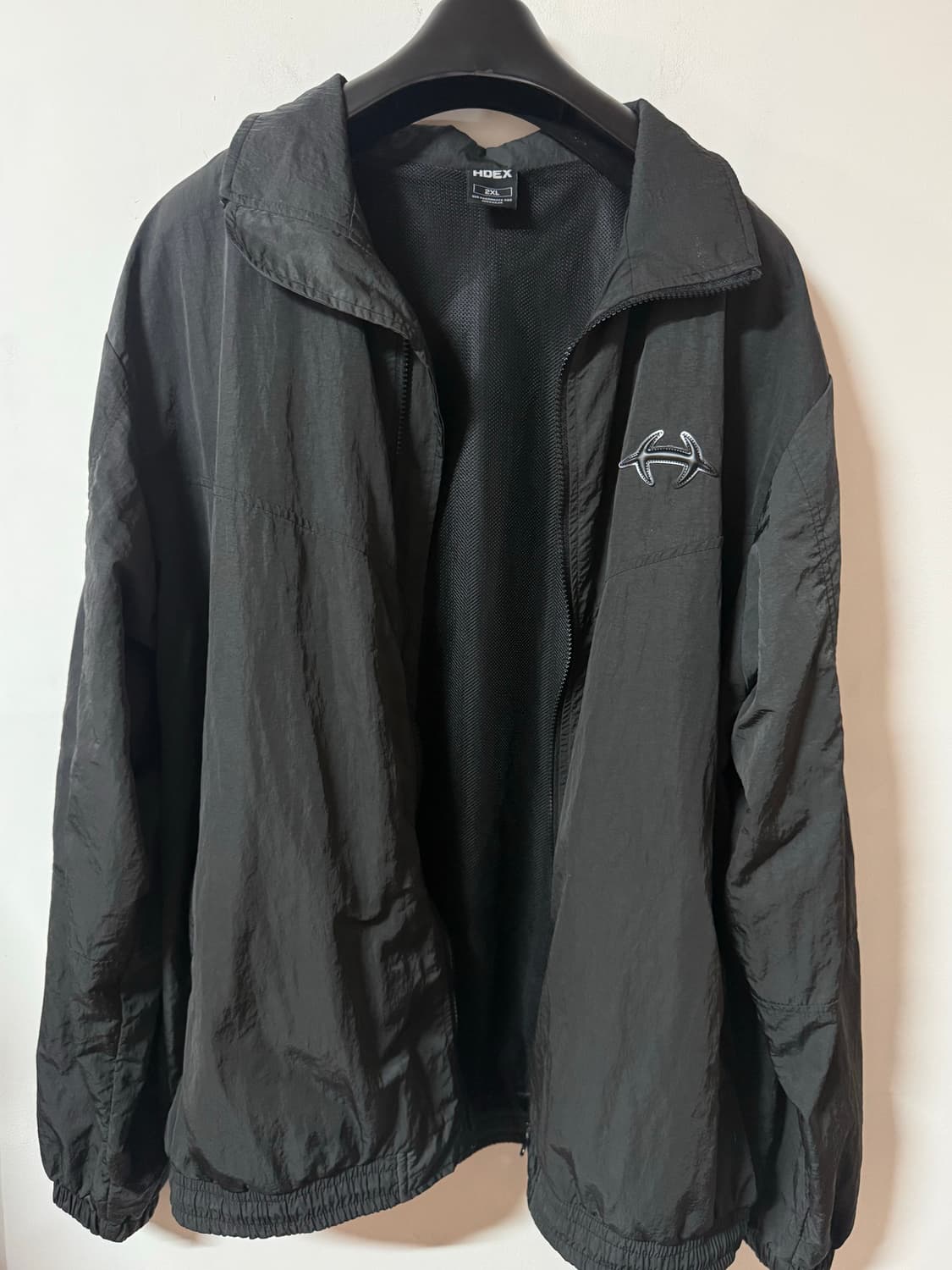 HDEX 블랙 나일론 바람막이 자켓 에어메쉬 2XL 오버핏 상품이미지2